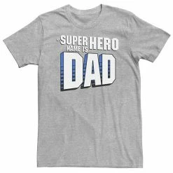 Licensed Character Big & Tall Father's Day "My Superhero Name Is Dad" Tee Athletic Heather -Licensed Character Shop unnamed file 12016