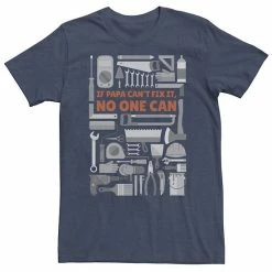 Licensed Character Big & Tall Father's Day "If Papa Can't Fix It, No One Can" Tools Tee Black -Licensed Character Shop unnamed file 12022