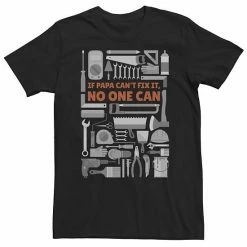 Licensed Character Big & Tall Father's Day "If Papa Can't Fix It, No One Can" Tools Tee Black -Licensed Character Shop unnamed file 12023