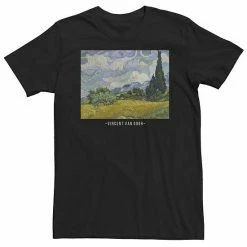 Licensed Character Big & Tall Trendy Van Gogh Hillside And Clouds Tee Black -Licensed Character Shop unnamed file 12026