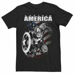 Licensed Character Big & Tall Marvel Captain America Avengers Patriot Tee Black -Licensed Character Shop unnamed file 12031
