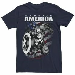 Licensed Character Big & Tall Marvel Captain America Avengers Patriot Tee Black -Licensed Character Shop unnamed file 12032