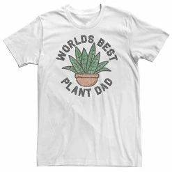 Licensed Character Big & Tall Father's Day "Worlds Best Plant Dad" Tee White