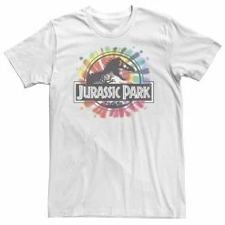 Licensed Character Big & Tall Jurassic Park Classic Logo Tie Dye Tee White -Licensed Character Shop unnamed file 12044