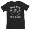 Licensed Character Big & Tall "Will Hug For Beer" Bear Vintage Collegiate Tee -Licensed Character Shop unnamed file 12095