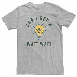 Licensed Character Big & Tall "Can I Get A Watt Watt" Light Bulb Tee