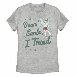 Licensed Character Disney's Peter Pan Juniors' Tinker Bell "Dear Santa I Tried" Christmas Graphic Tee