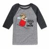 Licensed Character Boys 8-20 Peanuts Dashing Snow Raglan Graphic Tee Gray Blue -Licensed Character Shop unnamed file 12299