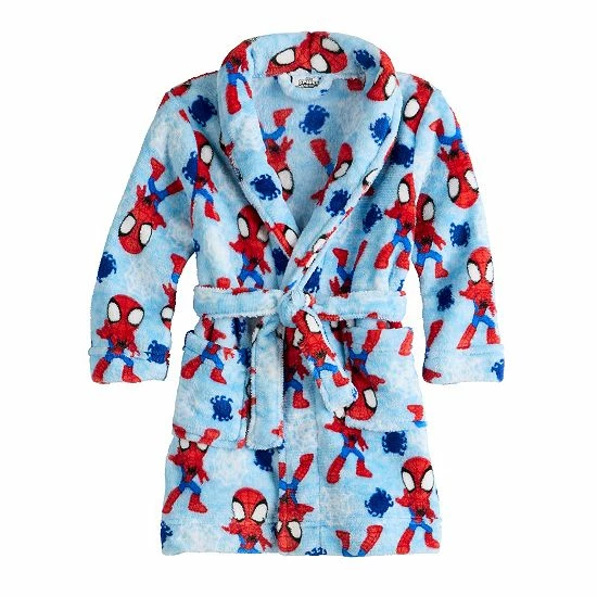 Licensed Character Toddler Boy Marvel Spider-Man "Wall Crawler" Bath Robe 3 Licensed Character Toddler Boy Marvel Spider-Man "Wall Crawler" Bath Robe