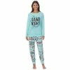Licensed Character Women's Hasbro Game Night Long Sleeve Pajama Top & Banded Bottom Pajama Pants Set -Licensed Character Shop unnamed file 1230