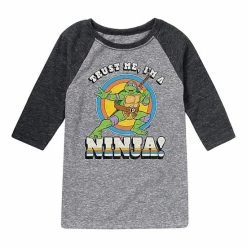 Licensed Character Boys 8-20 Teenage Mutant Ninja Turtles Trust Me I'm A Ninja Raglan Graphic Tee