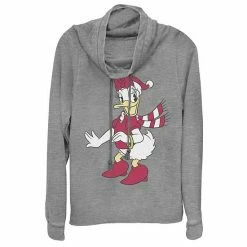 Licensed Character Disney's Daisy Duck Classic Christmas Portrait Cowl Neck Pullover