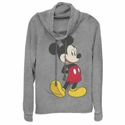 Licensed Character Disney Mickey Mouse Juniors' Cowlneck Pullover Top