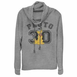 Licensed Character Disney Pluto Varsity Juniors' Cowlneck Pullover Top