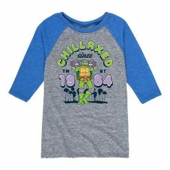 Licensed Character Boys 8-20 Teenage Mutant Ninja Turtles Chillaxed Since '84 Raglan Graphic Tee