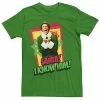 Licensed Character Men's Elf Buddy I Know Santa Bold Text Poster Tee Kelly -Licensed Character Shop unnamed file 1239