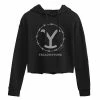 Licensed Character Juniors' Yellowstone Barbed Wire Cropped Graphic Hoodie -Licensed Character Shop unnamed file 12432