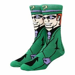 Licensed Character Men's DC Comics Riddler 360 Socks