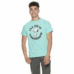 Licensed Character Mens' I'll Do It Tomorrow Short Sleeve Graphic Tee