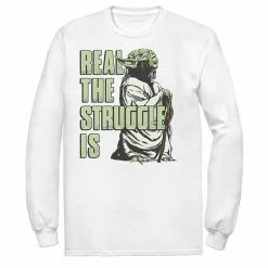 Licensed Character Men's Star Wars Yoda Real The Struggle Is Tee Athletic Heather -Licensed Character Shop unnamed file 12484