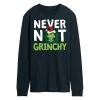 Licensed Character Men's Dr. Seuss Grinch Never Not Grinchy Long Sleeve Tee Blue -Licensed Character Shop unnamed file 12491