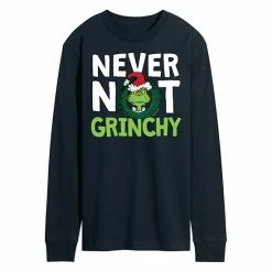 Licensed Character Men's Dr. Seuss Grinch Never Not Grinchy Long Sleeve Tee Blue -Licensed Character Shop unnamed file 12493