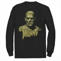 Licensed Character Men's Universal Monsters The Mummy Bust Portrait Logo Long Sleeve Graphic Tee