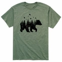 Licensed Character Men's Forest Bear Silhouette Tee Green -Licensed Character Shop unnamed file 1256