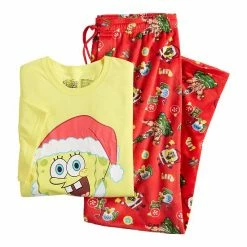 Licensed Character Men's SpongeBob In Santa Hat Pajamas 8 Licensed Character Men's SpongeBob In Santa Hat Pajamas -Licensed Character Shop unnamed file 1259