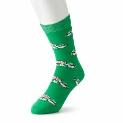 Licensed Character Men's Patterned Fashion Crew Socks Super Mario