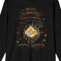 Licensed Character Men's Harry Potter Marauders Map Long Sleeve Tee -Licensed Character Shop unnamed file 12662