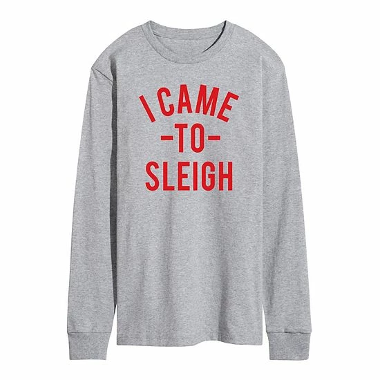 Licensed Character Men's I Came To Sleigh Long Sleeve Tee Black 4 Licensed Character Men's I Came To Sleigh Long Sleeve Tee Black - Image 2