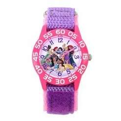 Licensed Character Disney Princess Group Kids' Pink Time Teacher Watch