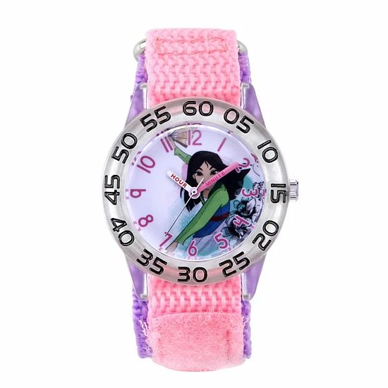 Licensed Character Disney Princess Mulan Fan Kids' Time Teacher Watch 3 Licensed Character Disney Princess Mulan Fan Kids' Time Teacher Watch