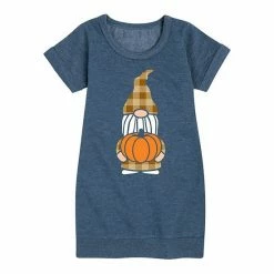 Licensed Character Girls 7-16 Gnome Holding Pumpkin Graphic Dress