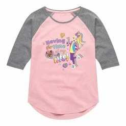 Licensed Character Girls 7-16 JoJo Siwa Having The Time Of My Life Raglan Tee