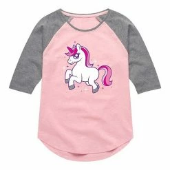 Licensed Character Girls 7-16 Once Upon A Time Unicorn Raglaln
