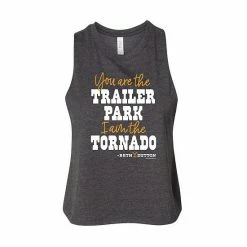 Licensed Character Juniors' Yellowstone Beth Dutton "I Am The Tornado" Cropped Tank Top