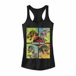 Licensed Character Juniors Jurassic Park Four Different Dinosaur Faces Tank Black Heather -Licensed Character Shop unnamed file 12795