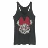 Licensed Character Juniors' Disney's Mickey Floral Minnie Mouse Tank Black Heather -Licensed Character Shop unnamed file 12803