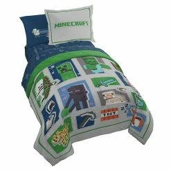 Licensed Character Minecraft Patchwork Mobs Bed Set