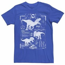 Licensed Character Mens Jurassic World Indominus Rex Schematic Tee Royal -Licensed Character Shop unnamed file 12868