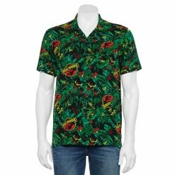 Licensed Character Men's Novelty Button-Down Shirt Blue Fish -Licensed Character Shop unnamed file 1294
