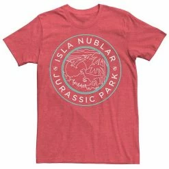 Licensed Character Men's Jurassic Park Isla Nublar Badge Retro Tee Navy Heather -Licensed Character Shop unnamed file 12963