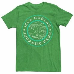 Licensed Character Men's Jurassic Park Isla Nublar Badge Retro Tee Navy Heather -Licensed Character Shop unnamed file 12967