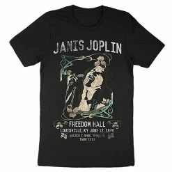 Licensed Character Men's Janis Joplin Floral Tee