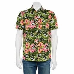 Licensed Character Men's Novelty Button-Down Shirt Blue Fish -Licensed Character Shop unnamed file 1299