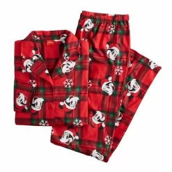 Licensed Character Disney's Mickey Mouse Women's Jammies For Your Families® "Holiday Party Mickey" Print Pajama Set -Licensed Character Shop unnamed file 13