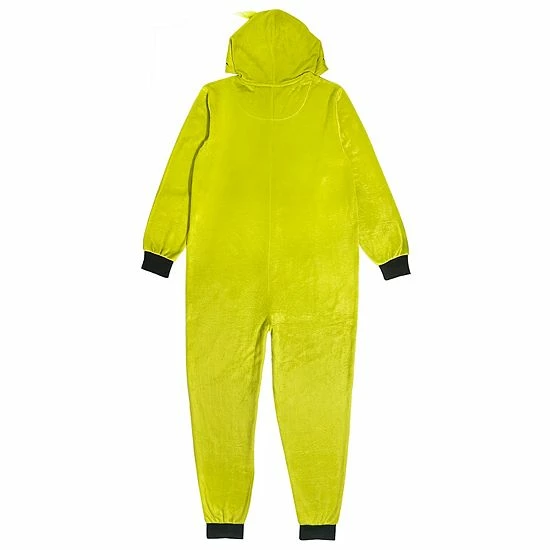 Licensed Character Men's The Grinch One-Piece Pajama 6 Licensed Character Men's The Grinch One-Piece Pajama - Image 4