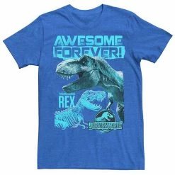 Licensed Character Men's Jurassic World Two T-Rex Awesome Forever Tee Royal -Licensed Character Shop unnamed file 13003